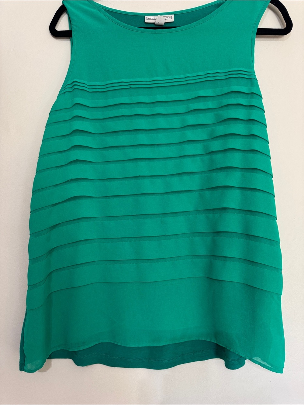 Dana Buchman Teal Tiered Pleated Mini Skirt
